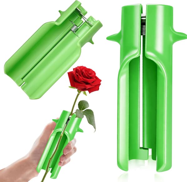 Grønn rose-tornfjerner, blomsterstengelrenser og bladfjerner for blomsteroppsatser, hagearbeid, hjemmebruk og profesjonelle blomsterhandlere