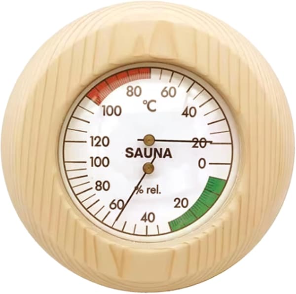 Sauna termometer træ indendørs termometer 2-i-1 termometer og hygrometer med præcisionsskala sauna tilbehør udendørs levende