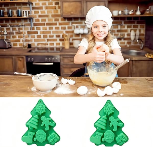 Baking - Jul - Bakeutstyr - Jule Silikonkakeform - Jule Silikonformer - Non-Stick Silikon