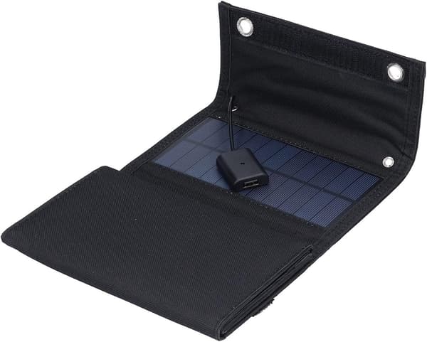 Solcellepanel - 5 paneler - Sammenleggbare solcellepaneler - Solceller - Lader batteri - Solcellepanel powerbank