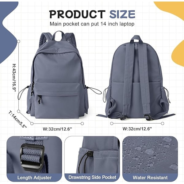 Resväskor - Ryggsäckar - Casual Resväskor - 35L - 46x32x14 cm - Dam Resväskor - Blålila - Presenter