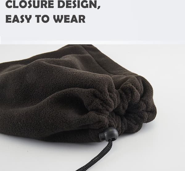 Multifunksjonelt polarfleece-skjerf, ansiktsmaske, halsvarmer, svart, 1 stk