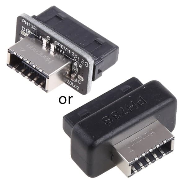 USB 3.0 Sisäinen Header USB 3.1/3.2 Type C Etupaneelin Type E -adapteriin 20pin - 19pin Muunnin PC-emolevyn liittimelle