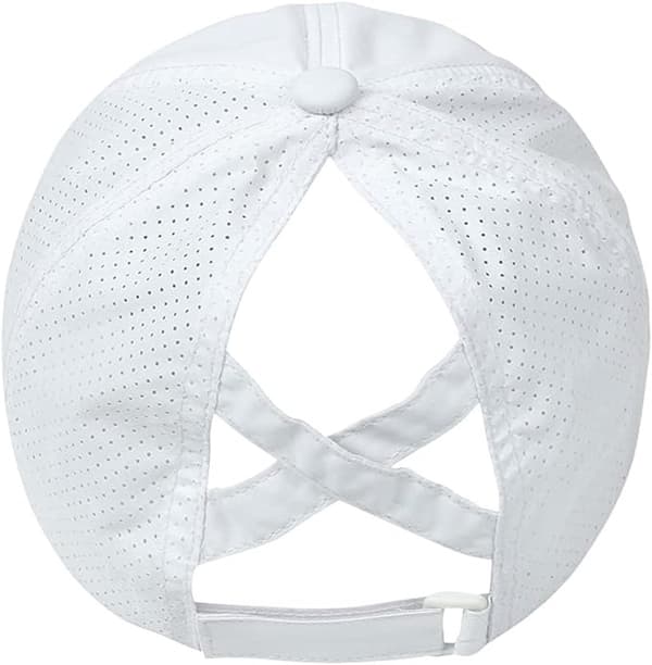 Solhat til kvinder - Baseballkasket med hestehale til kvinder - Hurtigtørrende sommerhat - Åndbart mesh - Krydshat