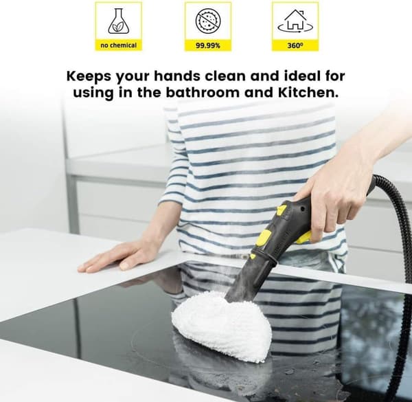 Mikrofiberkludsæt, 5 rengøringsklude + 5 moppebetræk til Kärcher damprenser EasyFix