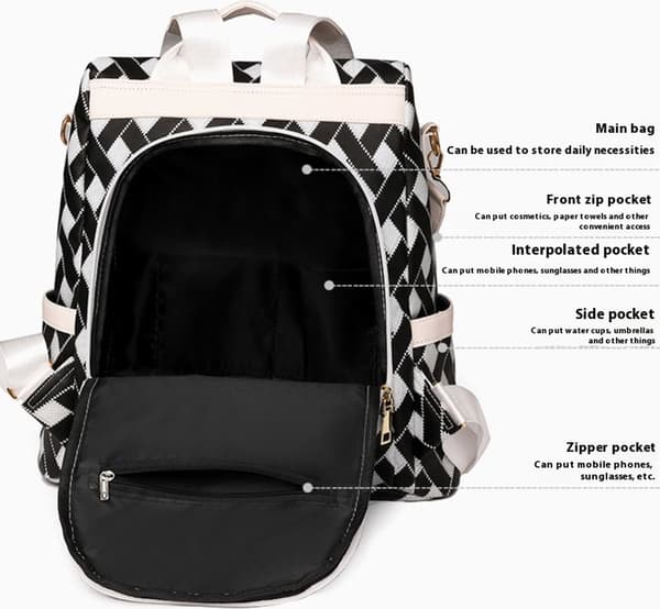 15L laptop rygsæk - damerygsæk - sort