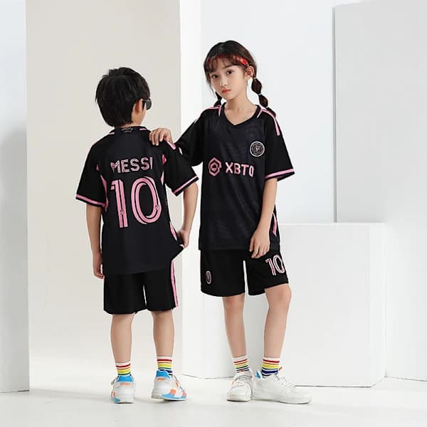 Fodboldtrøje til børn, 2026 VM Inter Miami Messi 10, bedst sælgende fodbolduniformsæt, størrelse 14