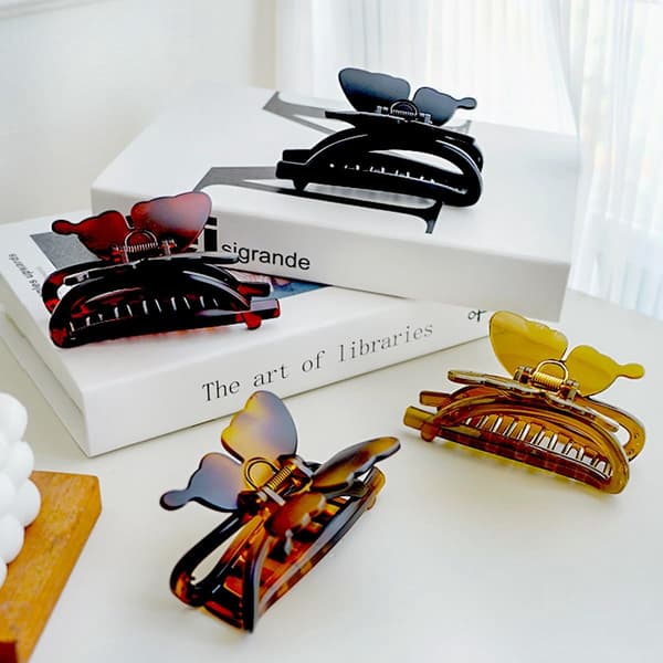 Hiusklipsit - 4 kpl - Perhoshiusklipsit - Innovatiiviset hiusklipsit - Naisten hiusklipsit - 11,2 cm - Matta Non