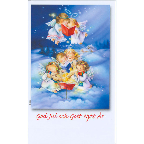 8 st enkla kort med kuvert - God  Jul och Gott Nytt År - (nr3). W407