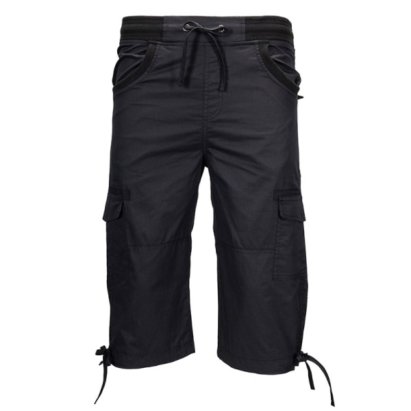 Ladies lige ben cargo bukser ensfarvet underdel Black XL