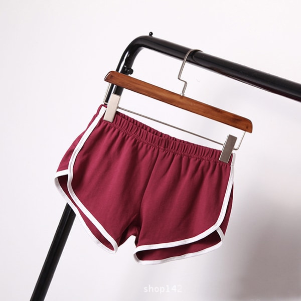 Dam Yoga Shorts Sport Gym Activewear Running Lounge Hot Pants Wine Red,XL