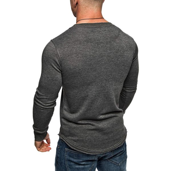 Men's Casual tettsittende bunnskjorte Genser varm T-skjorte Gray L 8deb |  Gray | Polyester Spandex | Fyndiq