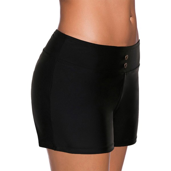 Pojkshorts för damer Badshorts Bikiniunderdel Boardshorts Black,XL