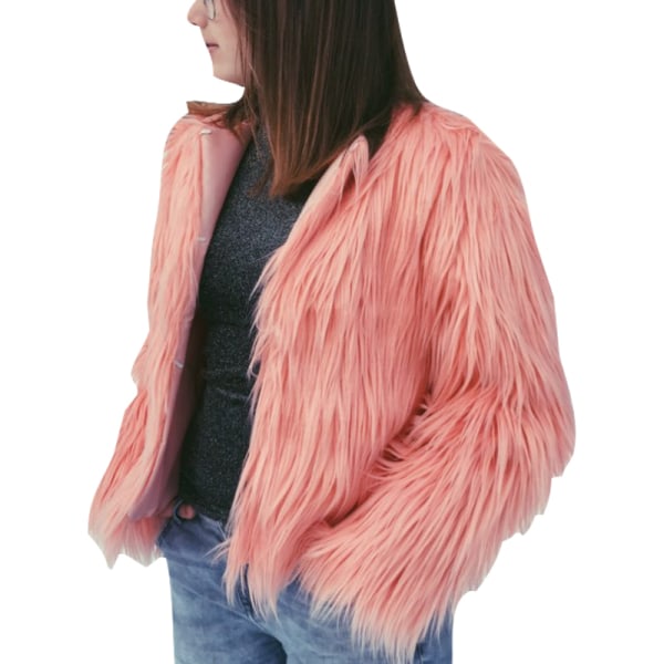 Dame Buttons Coat Langærmet jakke Pink XXXL