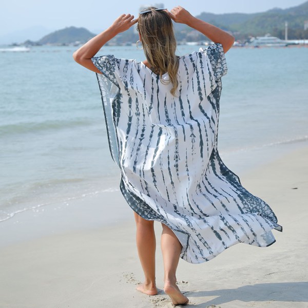 Damer Cover Up Lang nederdel Maxikjoler Beach Sundress Vacation White Ash One Size