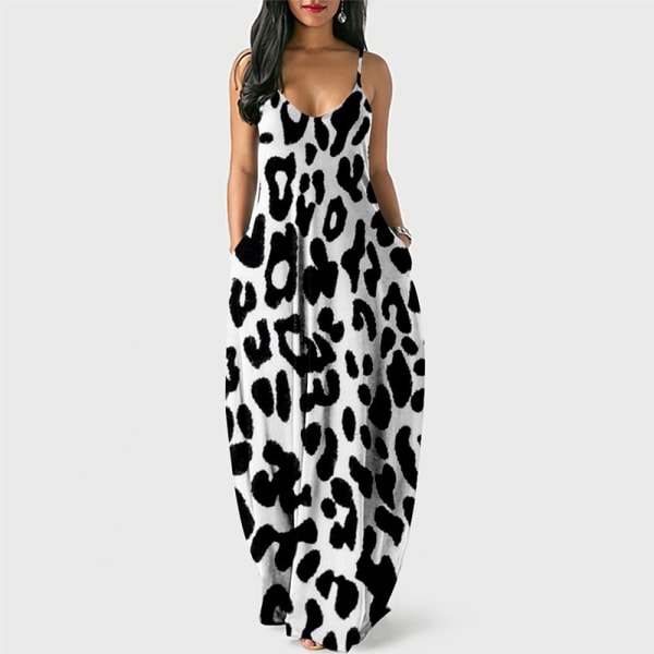 Naisten V-kaula kesäinen aurinkomekko Cami Long Dress 103 XL