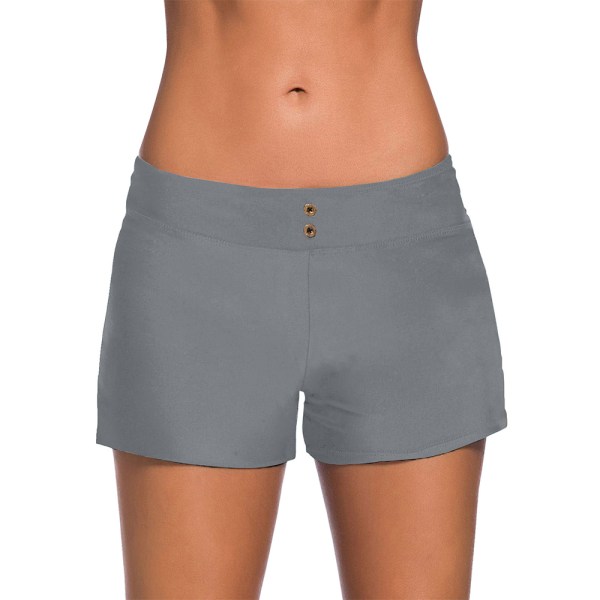 Pojkshorts för damer Badshorts Bikiniunderdel Boardshorts Gray,XL