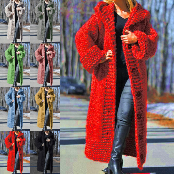 Kvinder Vinter Varme striktrøjer Ensfarvet sweater Black 3XL