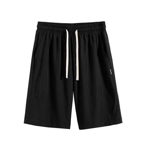 män sommar strand shorts hot pants shorts lounge sport träning Black 3XL