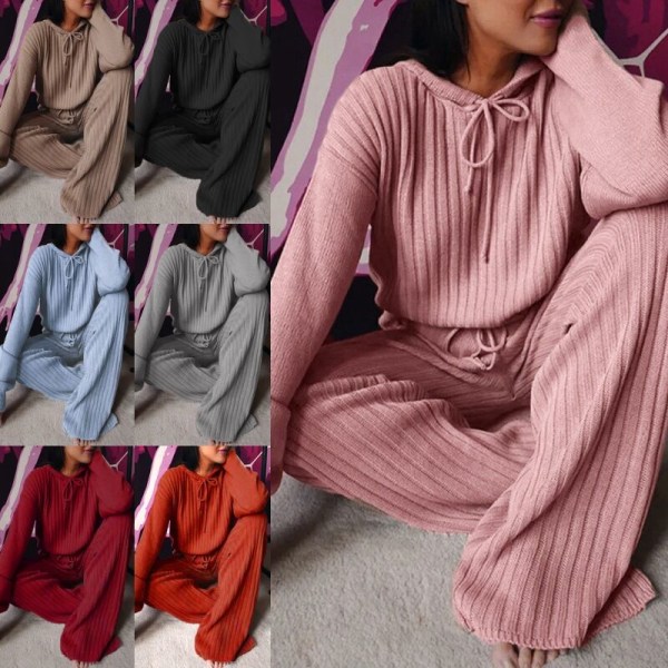 Damhoodies Loungwear Pyjamas med huva Claret XXL