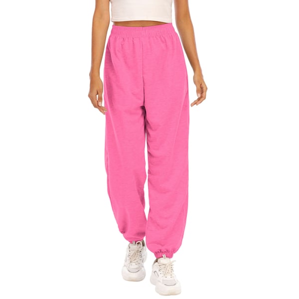 Kvinders løse joggingbukser mode afslappede bukser kører Pink,S M