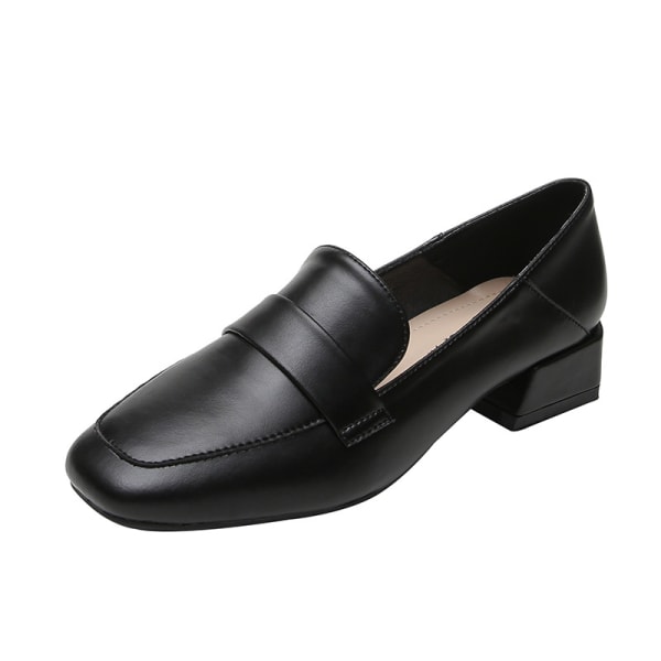 Kvinnor Slip På Flats Låga Loafers Black 43