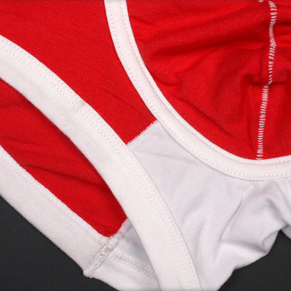bomullsshorts för män stretchunderkläder och mjuka underkläder Red L 1pcs