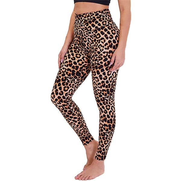 Kvinnor Leopard Print Leggings Kamouflage Print Byxor 1# M