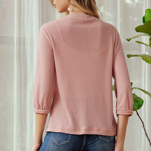 Enfärgade koftor för damer Eleganta ytterkläder Pink XL