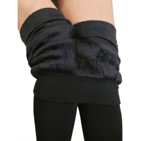 Naisten paksunnetut leggingsit sekä samettiset legginsit pitävät lämpimänä Black