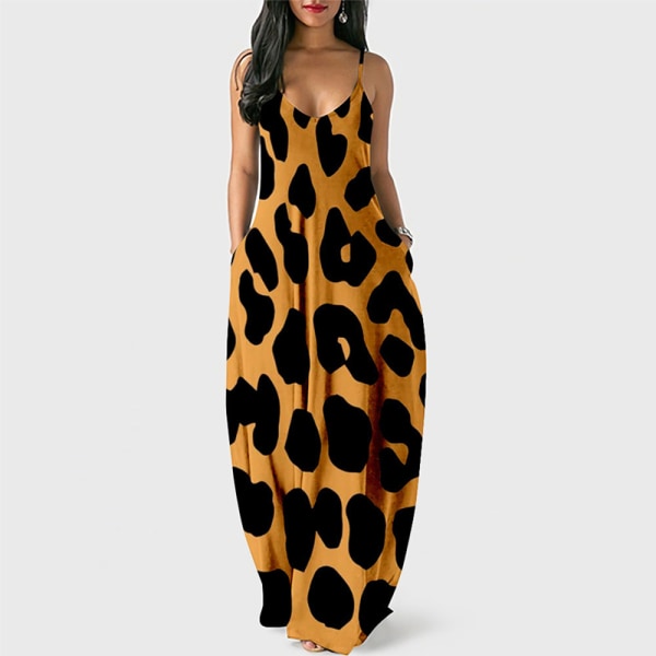 Naisten V-kaula kesäinen aurinkomekko Cami Long Dress 102 M