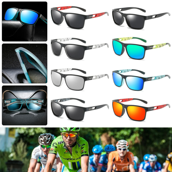 Cykling Polariserade Glasögon Solglasögon Glasögon Glasögon UV400 Black Blue