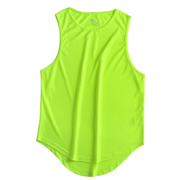 Män Loose Shirt Tank Elastic Fitness Bekväm väst Fluorescent orange XL