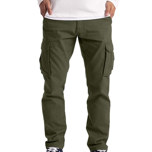 Mænd Cargo Arbejdsbukser Army Sports Combat Tactical Casual Bukser green,M