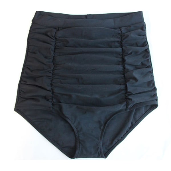 Kvinnors hög midja Bikini Set Baddräkt Sexig Halter Beachwear Black,M