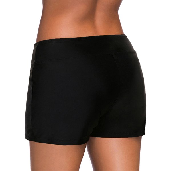 Pojkshorts för damer Badshorts Bikiniunderdel Boardshorts Black,XL