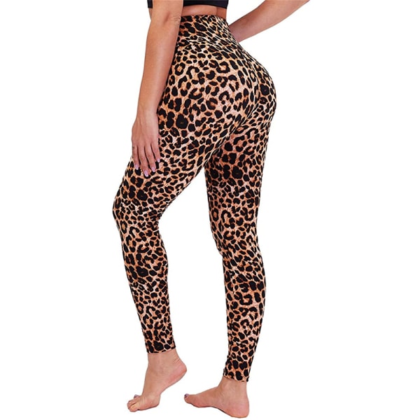 Kvinnor Leopard Print Leggings Kamouflage Print Byxor 2# M