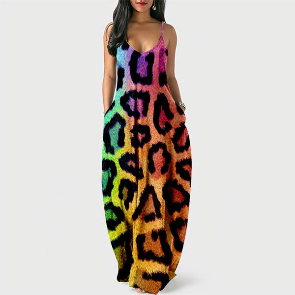 Naisten V-kaula kesäinen aurinkomekko Cami Long Dress 100 M