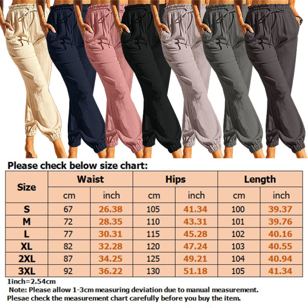 Kvinder højtaljede bukser med lige ben Apricot 2XL