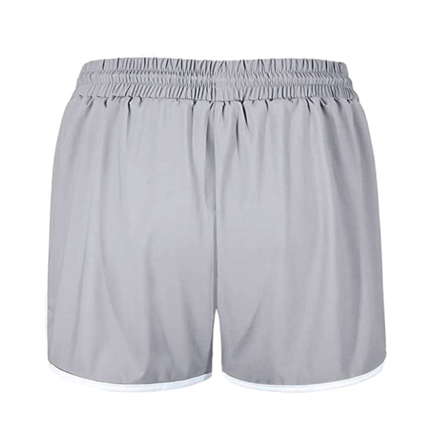 Kvinders afslappede yoga-shorts fitness-løbetennisbukser Gray,L