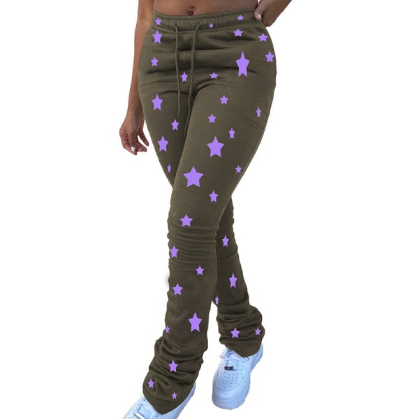 Naisten taskut Leggingsit korkeavyötäröiset bootcut-housut Purple S