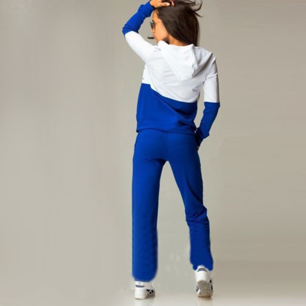 2 stycken Sportswear Suit Dam Gym Top + Byxor Sportkläder Blue,S