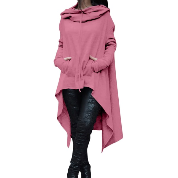Naisten pitkähihainen villapaita yksiväriset hupparit Pink 5XL