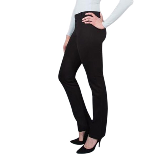 Kvinders formelle kontorstrækbukser Suitbukser med brede ben Black,XL