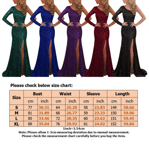 Enfärgad omlottklänning för kvinnor, lång festklänning Lila XL