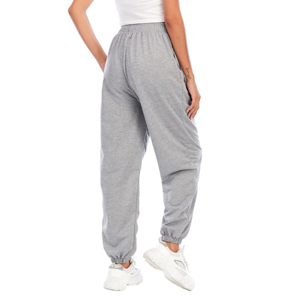 Kvinders løse joggingbukser mode afslappede bukser kører Gray L