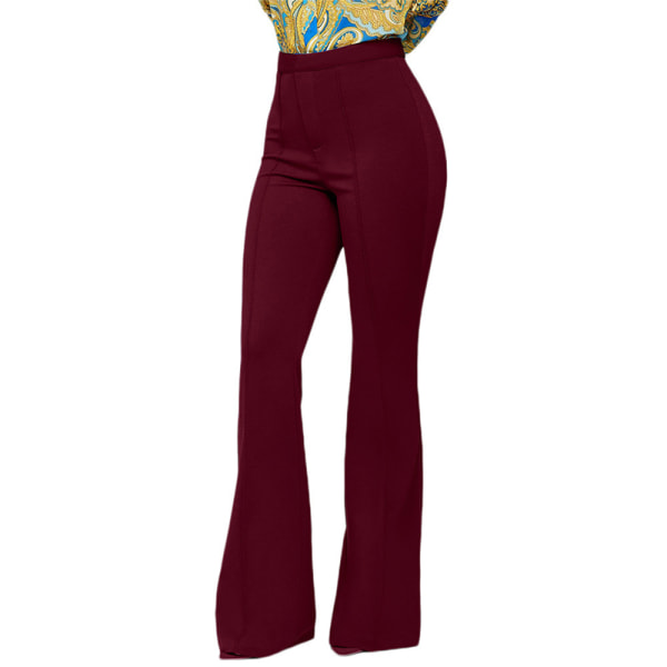 Dambyxor Solid Color Loungewear Wine Red S