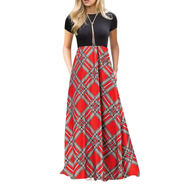 Naisten Löysät Maxi Mekot Täyspitkä mekko Loma pitkähihainen Light Colored XL