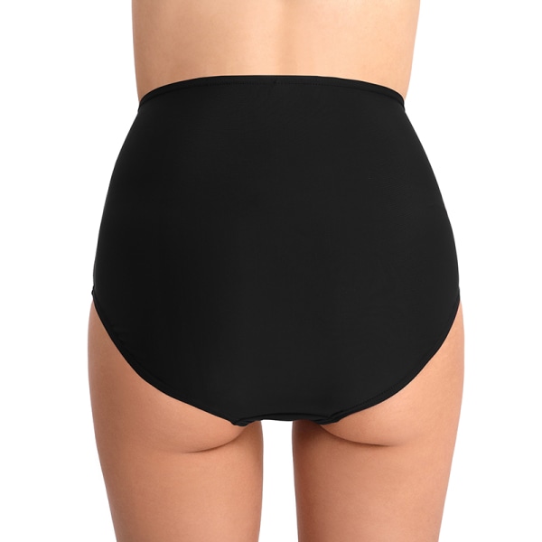 Kvinnor Bikinitröjor med hög midja Shorts Strandkläder Badbyxor Black,XXL