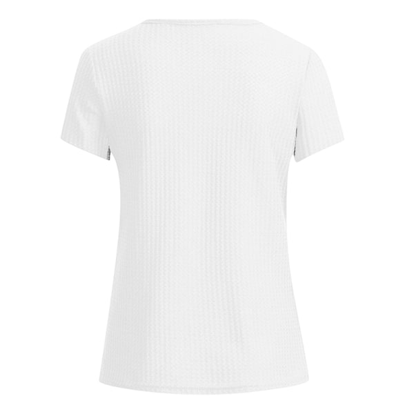 Kortärmad T-shirt för kvinnor med V-ringad T-shirt White S